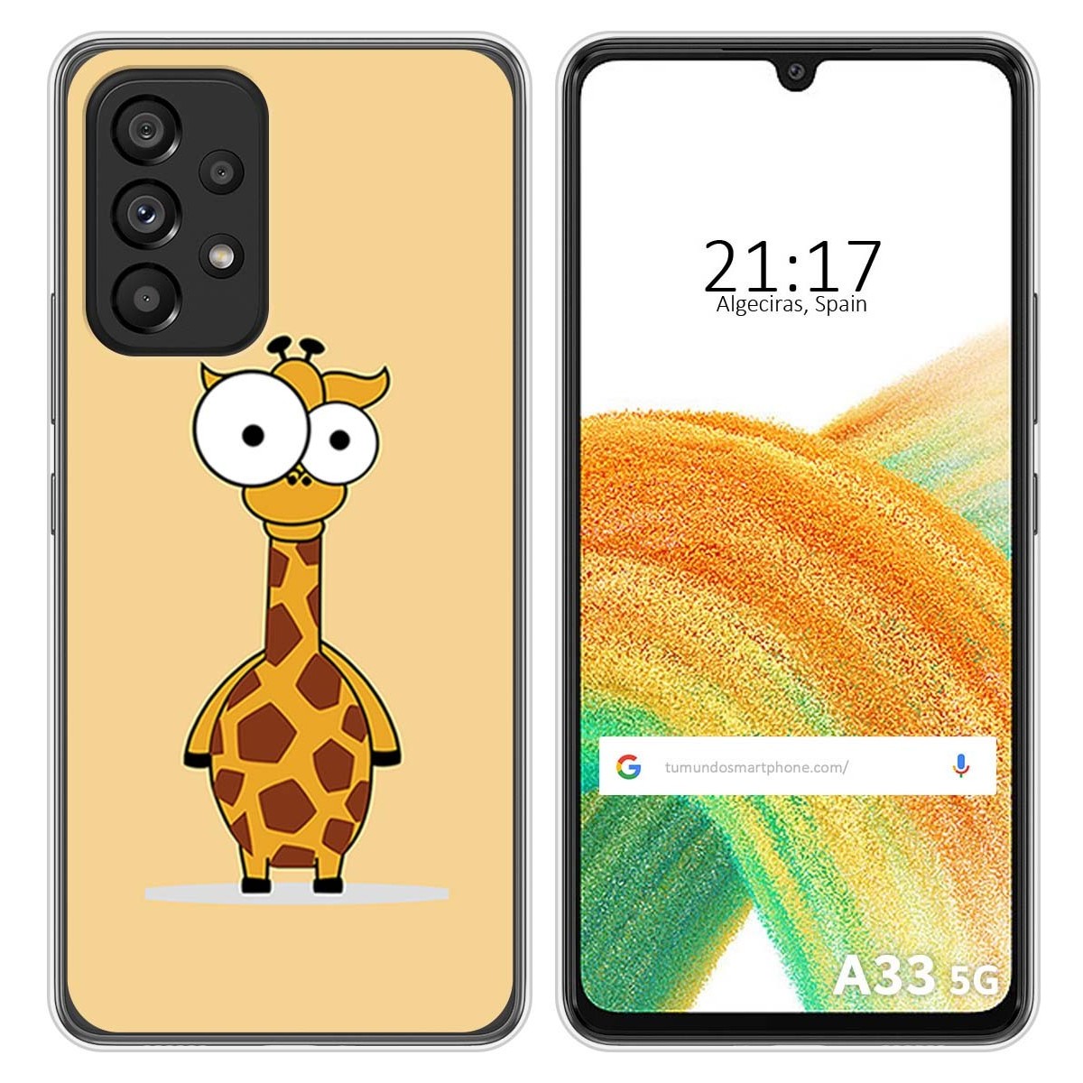 Funda Silicona para Samsung Galaxy A33 5G diseño Jirafa Dibujos