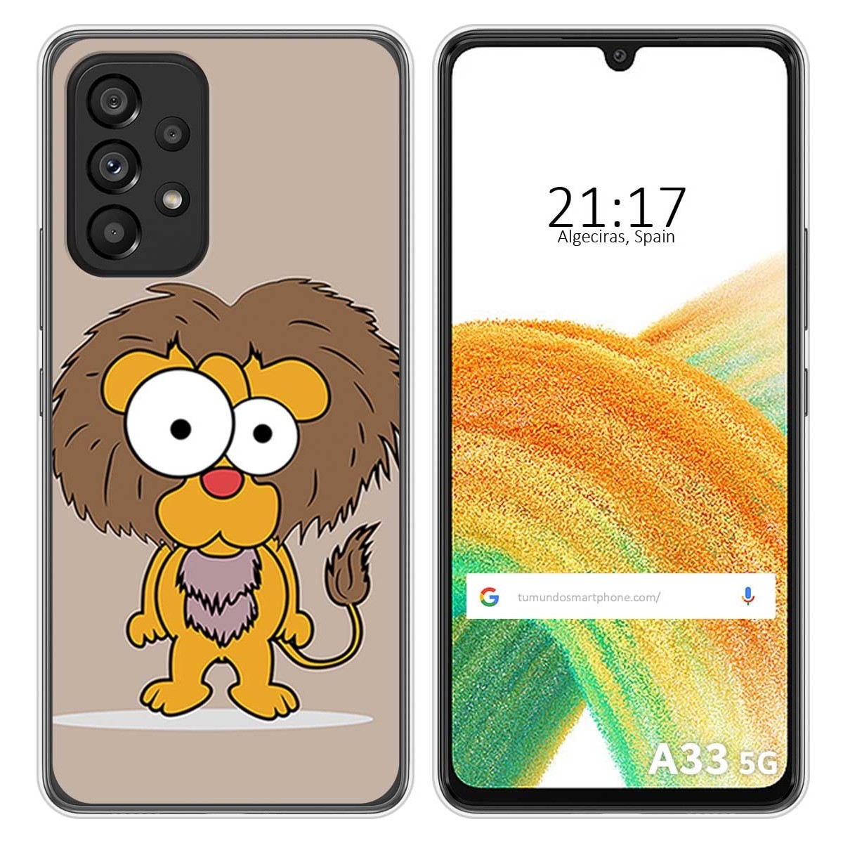 Funda Silicona para Samsung Galaxy A33 5G diseño Leon Dibujos