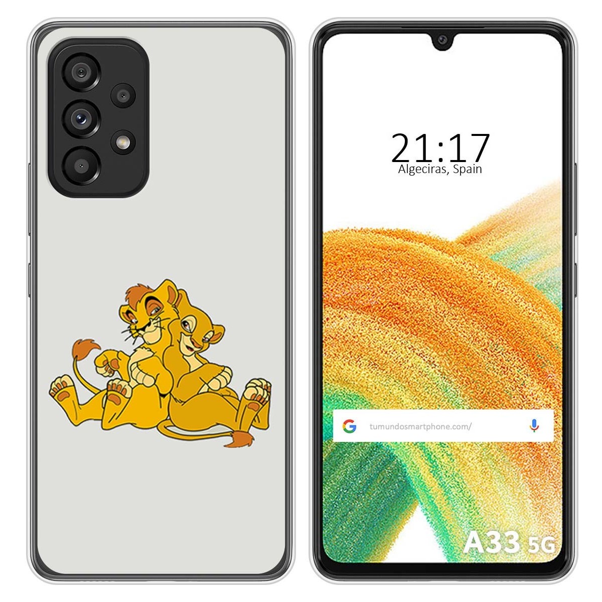 Funda Silicona para Samsung Galaxy A33 5G diseño Leones Dibujos