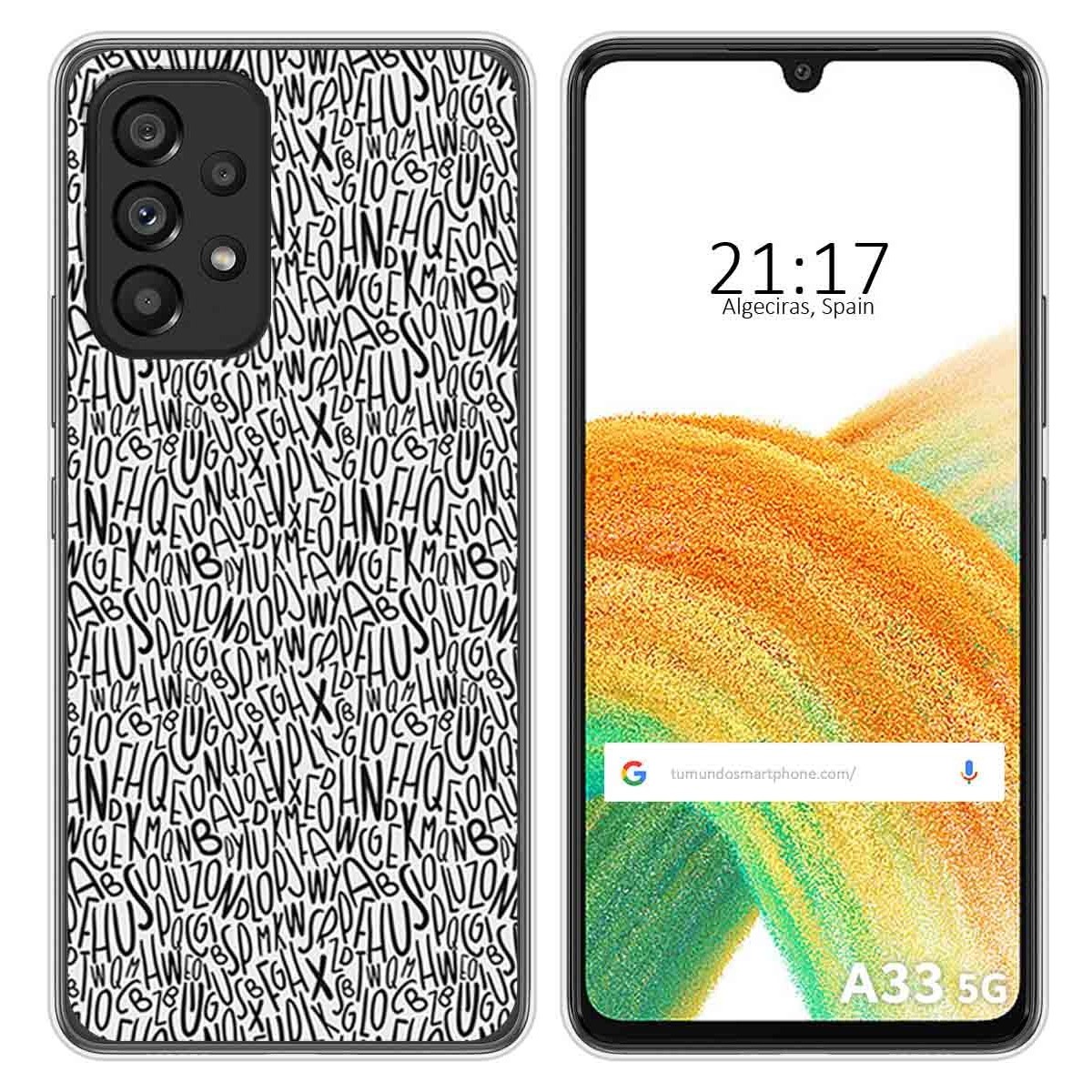 Funda Silicona para Samsung Galaxy A33 5G diseño Letras Dibujos