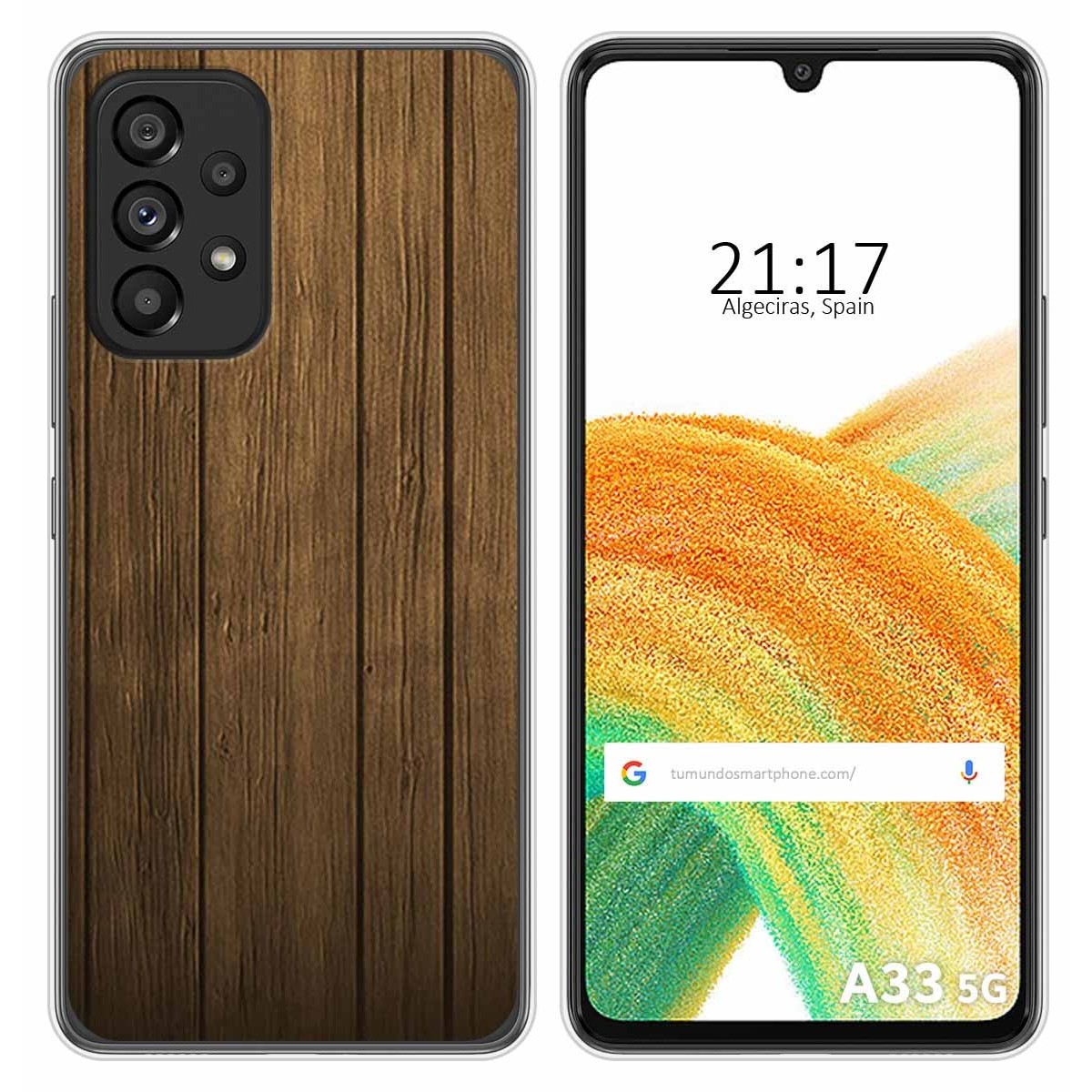 Funda Silicona para Samsung Galaxy A33 5G diseño Madera Dibujos