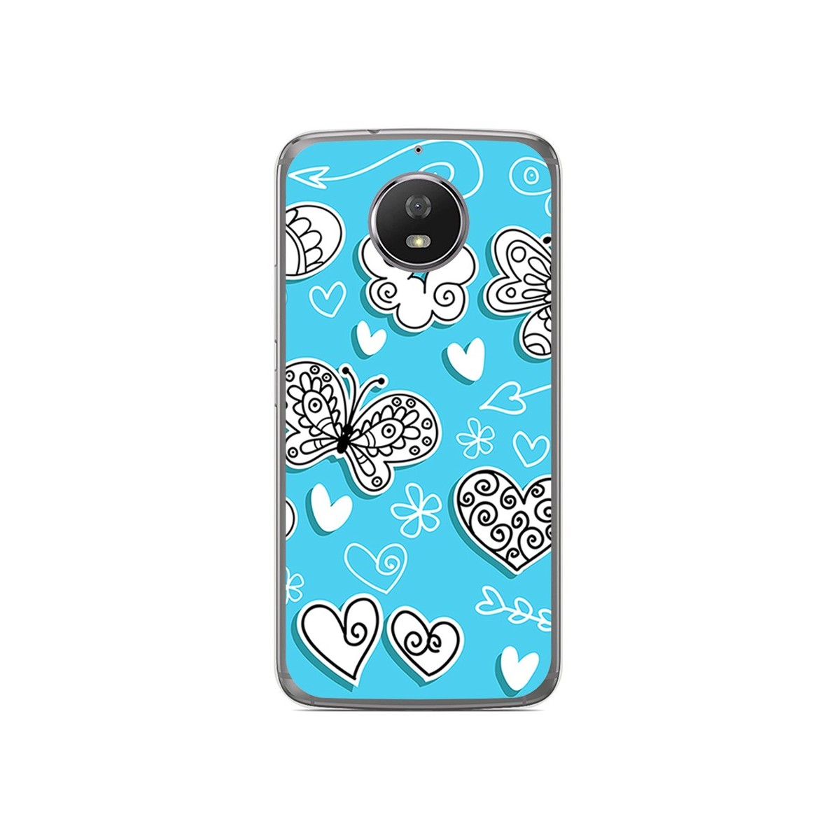 Funda Gel Tpu para Motorola Moto G5S Diseño Mariposas Dibujos