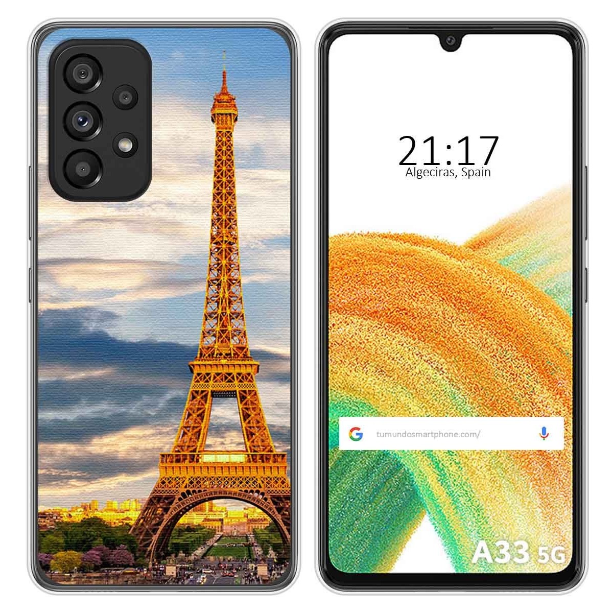 Funda Silicona para Samsung Galaxy A33 5G diseño Paris Dibujos