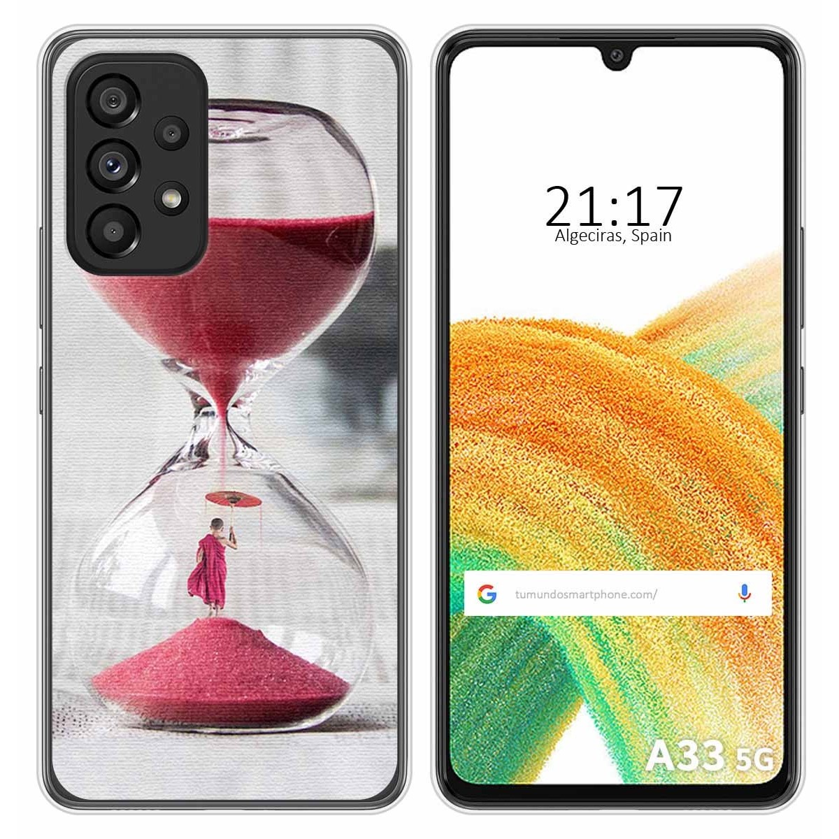 Funda Silicona para Samsung Galaxy A33 5G diseño Reloj Dibujos