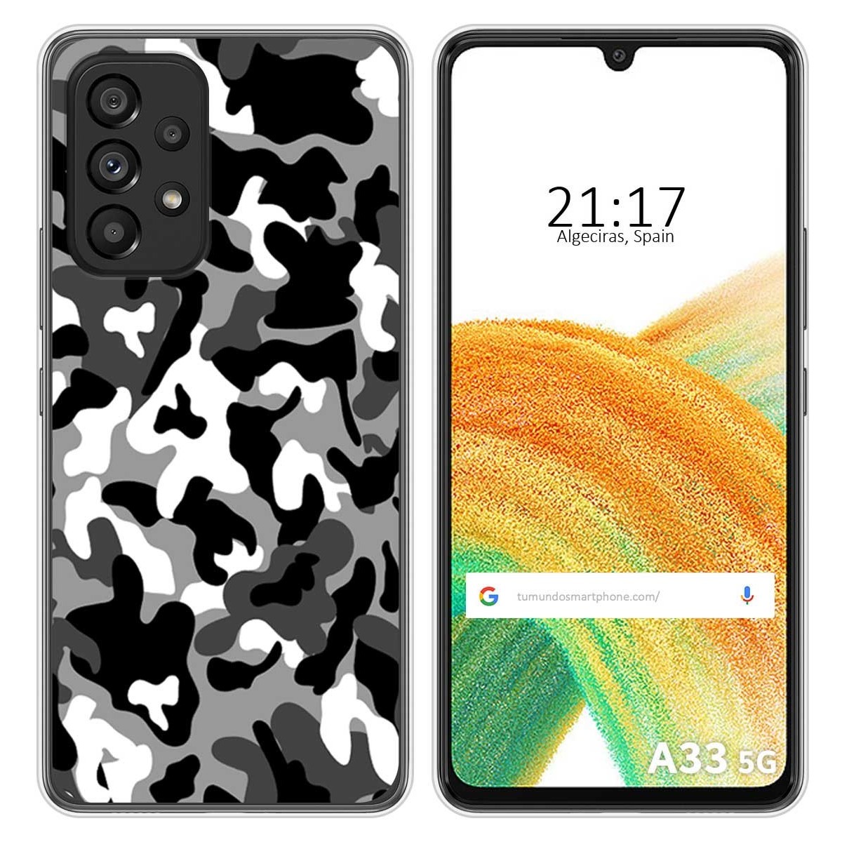 Funda Silicona para Samsung Galaxy A33 5G diseño Snow Camuflaje Dibujos