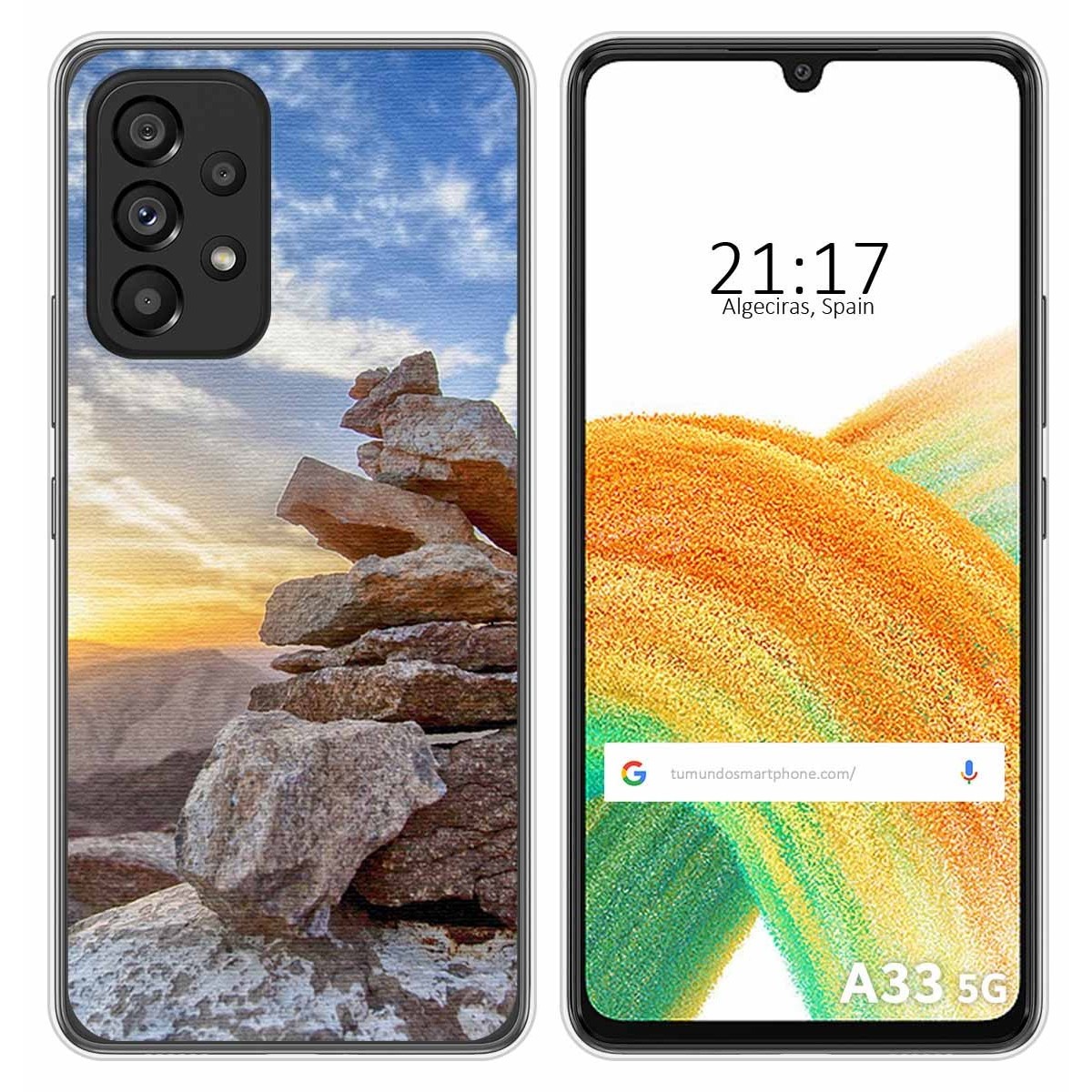 Funda Silicona para Samsung Galaxy A33 5G diseño Sunset Dibujos