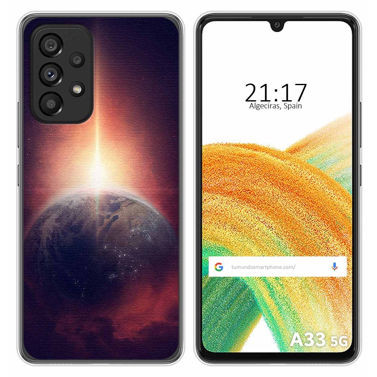 Funda Silicona para Samsung Galaxy A33 5G diseño Tierra Dibujos