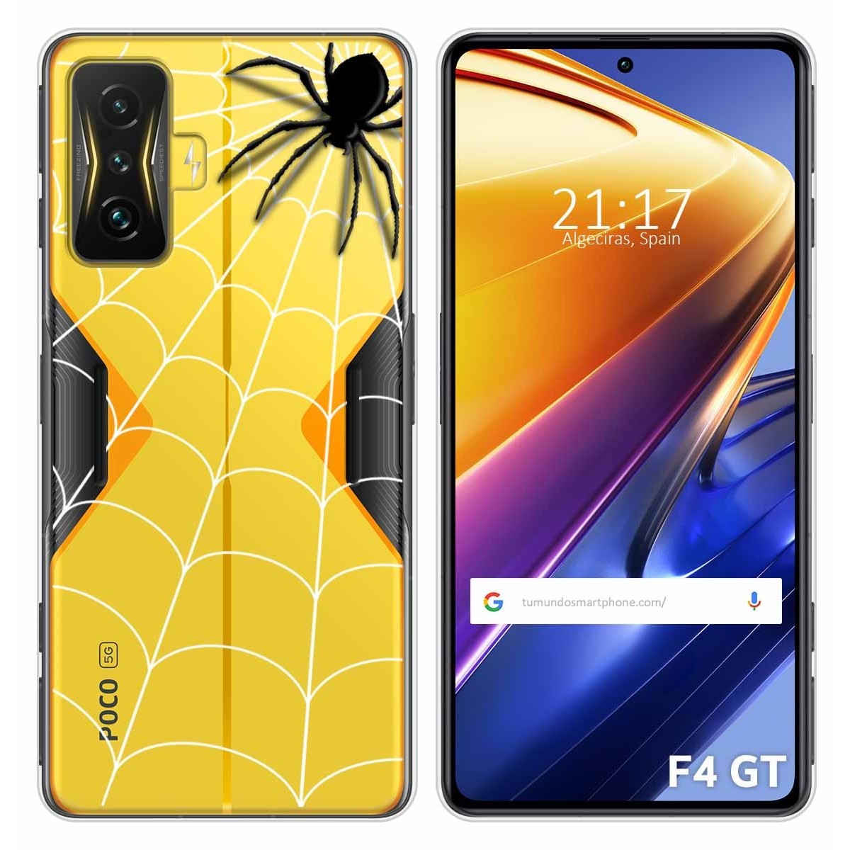 Funda Silicona Transparente para Xiaomi POCO F4 GT 5G diseño Araña Dibujos
