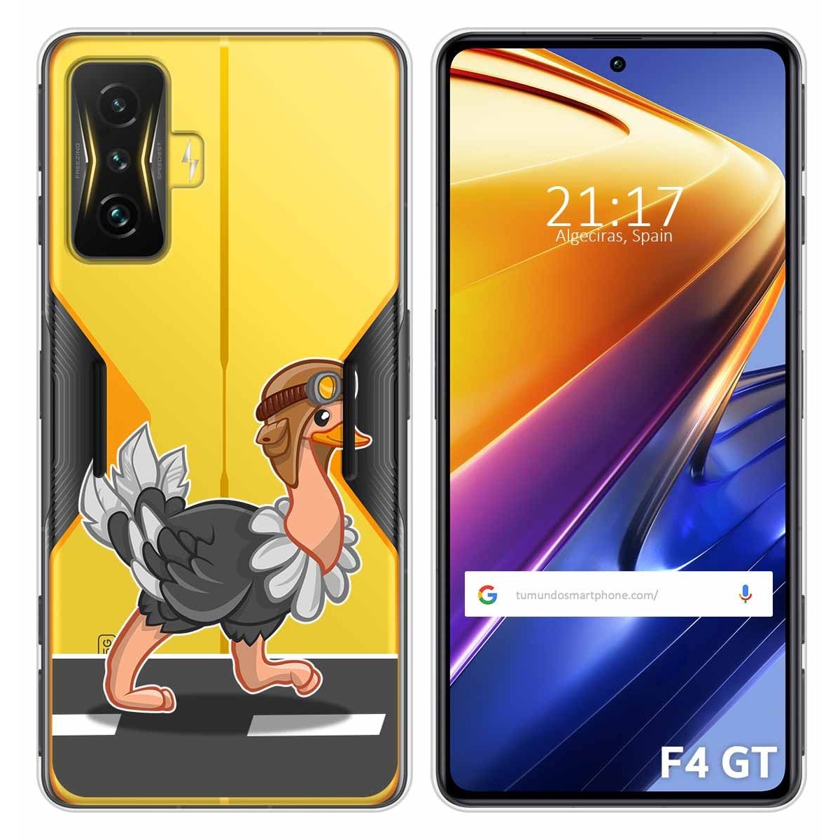 Funda Silicona Transparente para Xiaomi POCO F4 GT 5G diseño Avestruz Dibujos