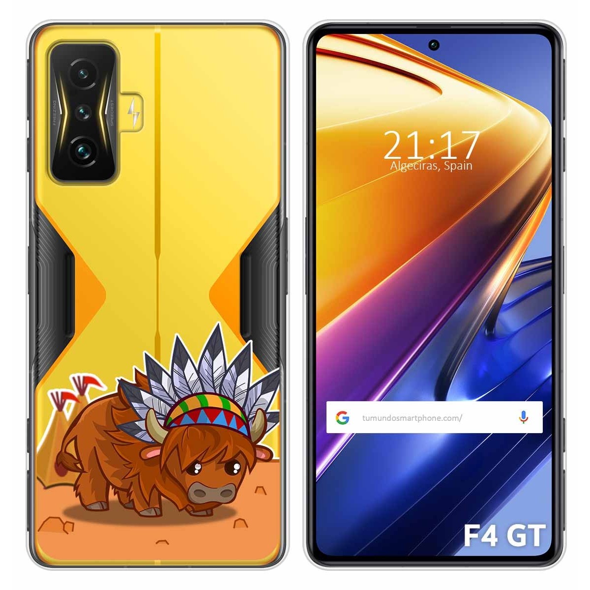 Funda Silicona Transparente para Xiaomi POCO F4 GT 5G diseño Bufalo Dibujos