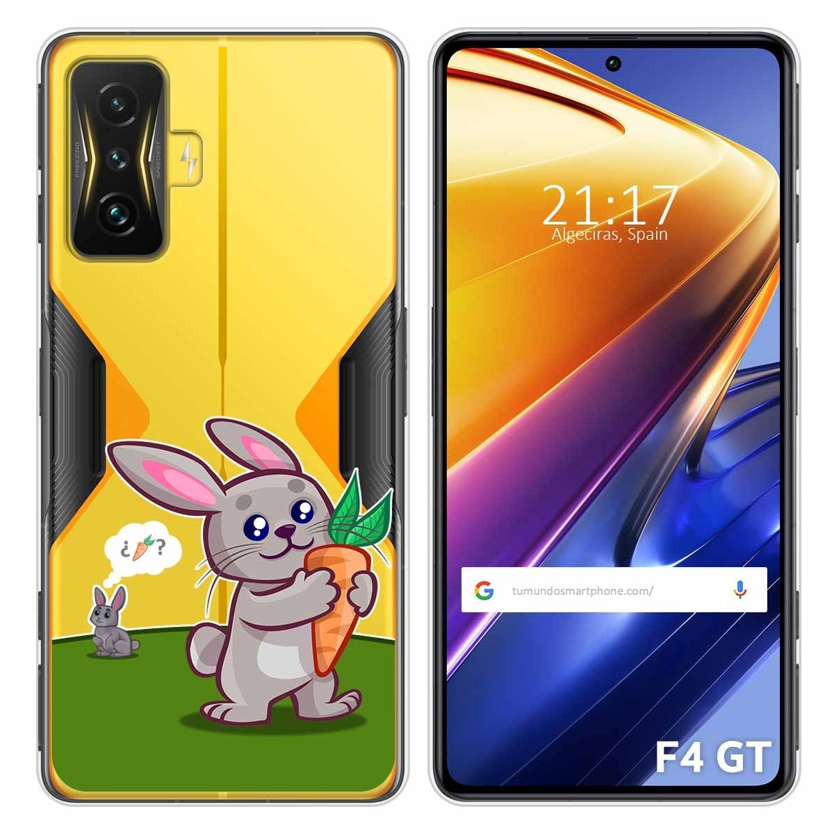 Funda Silicona Transparente para Xiaomi POCO F4 GT 5G diseño Conejo Dibujos