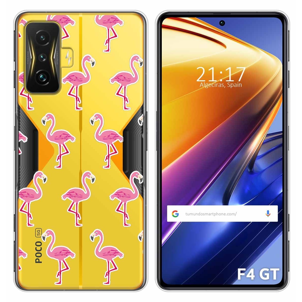 Funda Silicona Transparente para Xiaomi POCO F4 GT 5G diseño Flamenco Dibujos