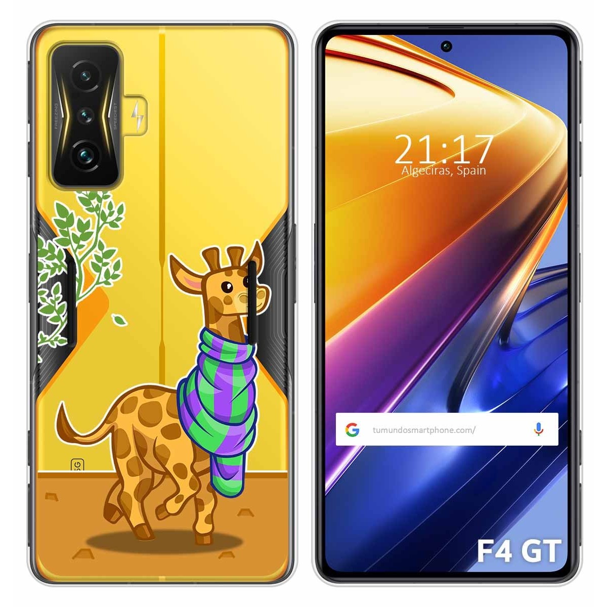 Funda Silicona Transparente para Xiaomi POCO F4 GT 5G diseño Jirafa Dibujos