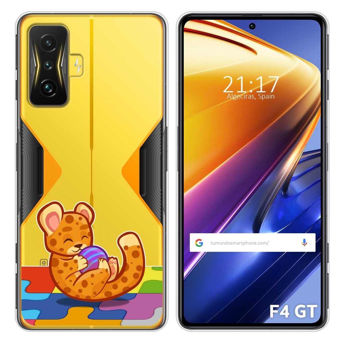 Funda Silicona Transparente para Xiaomi POCO F4 GT 5G diseño Leopardo Dibujos