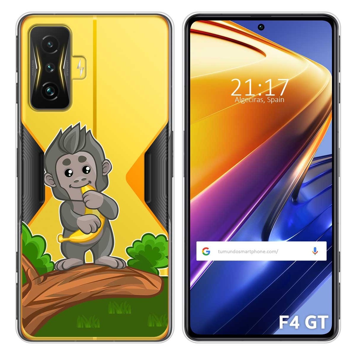 Funda Silicona Transparente para Xiaomi POCO F4 GT 5G diseño Mono Dibujos