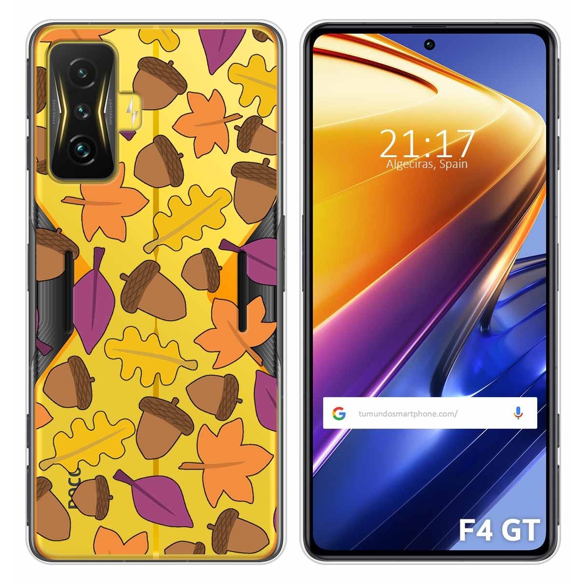 Funda Silicona Transparente para Xiaomi POCO F4 GT 5G diseño Otoño Dibujos