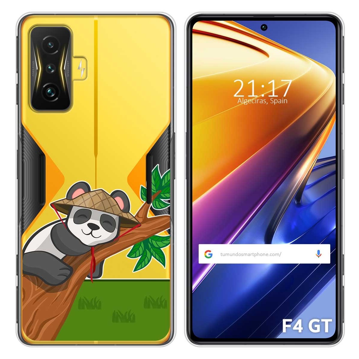 Funda Silicona Transparente para Xiaomi POCO F4 GT 5G diseño Panda Dibujos