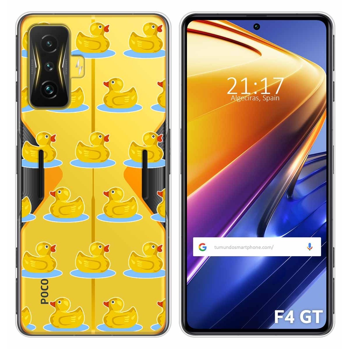 Funda Silicona Transparente para Xiaomi POCO F4 GT 5G diseño Pato Dibujos