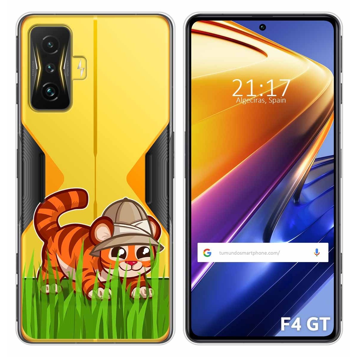Funda Silicona Transparente para Xiaomi POCO F4 GT 5G diseño Tigre Dibujos