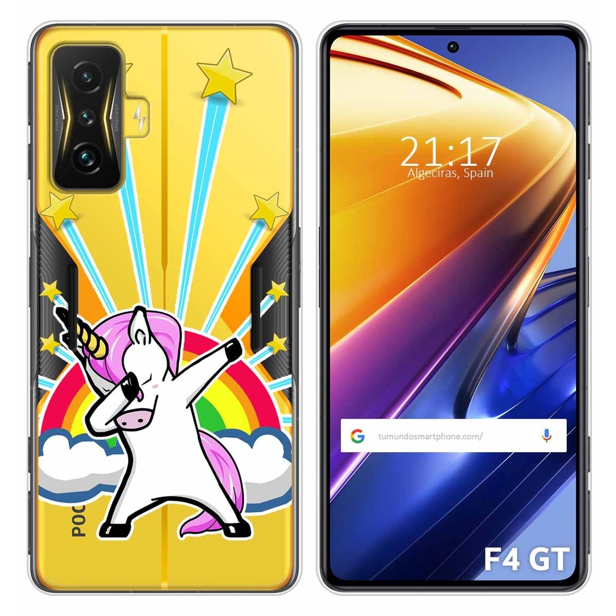 Funda Silicona Transparente para Xiaomi POCO F4 GT 5G diseño Unicornio Dibujos
