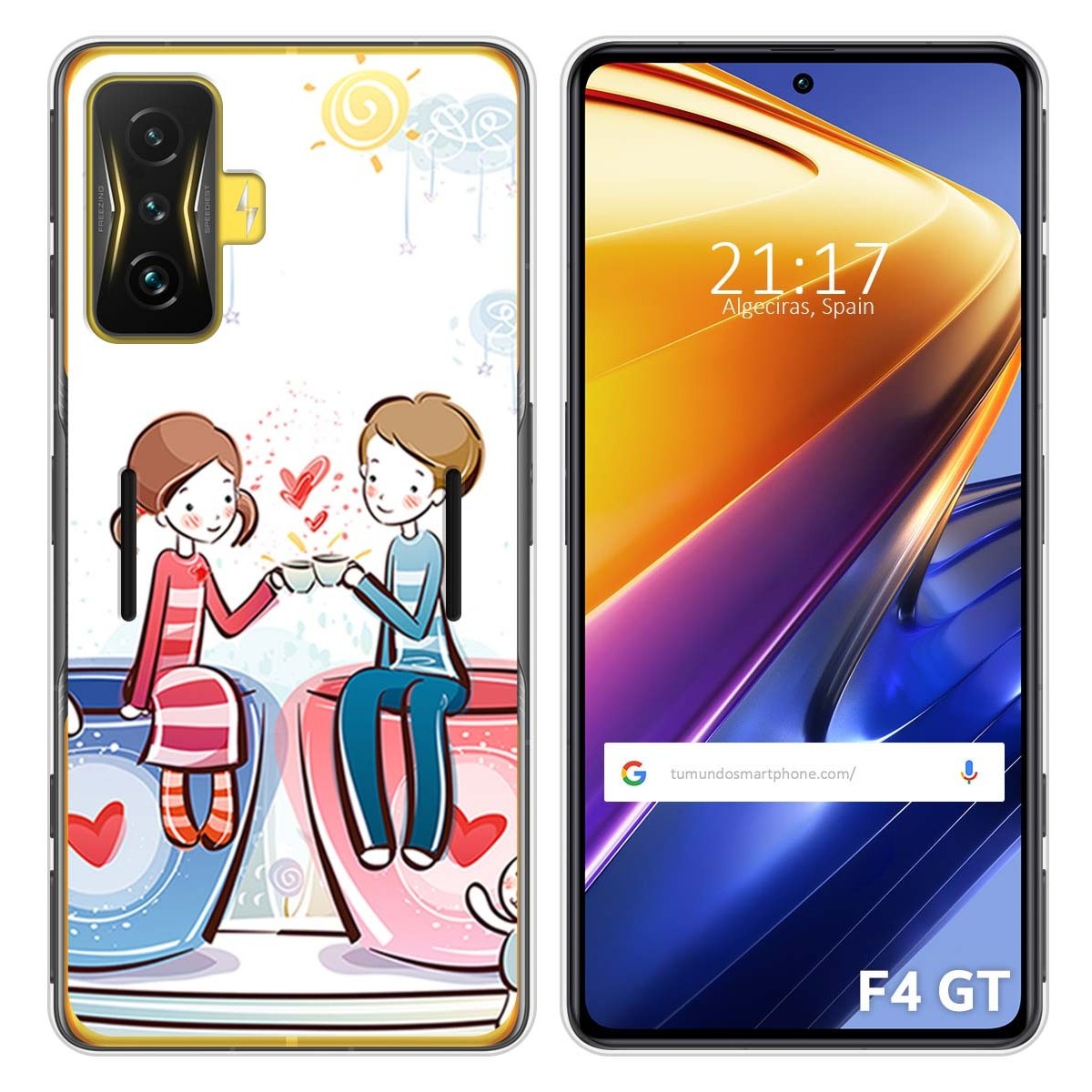 Funda Silicona para Xiaomi POCO F4 GT 5G diseño Café Dibujos