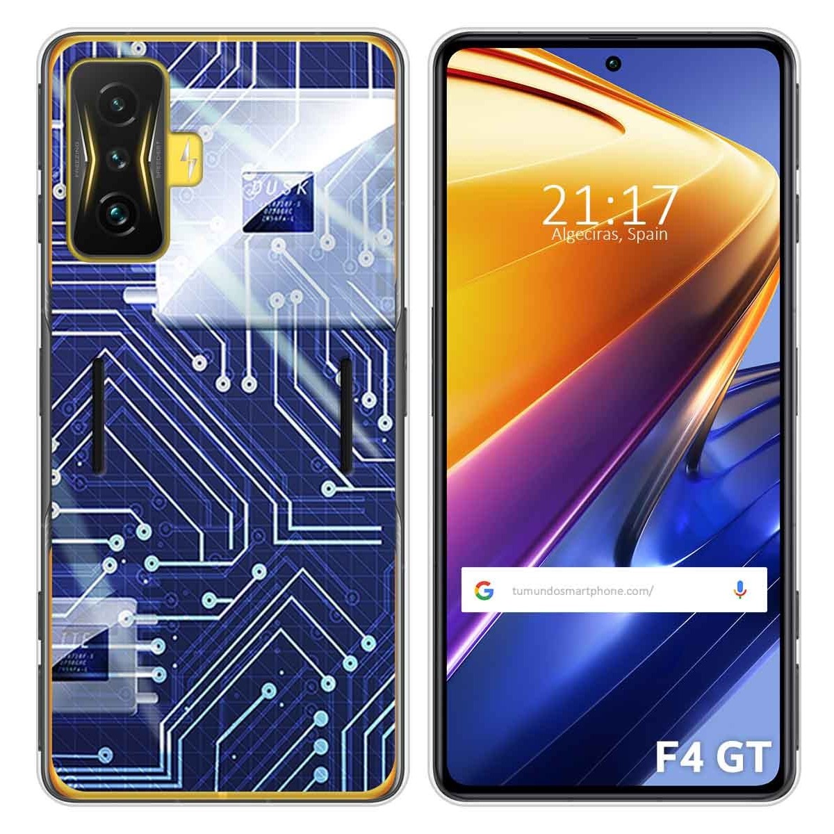 Funda Silicona para Xiaomi POCO F4 GT 5G diseño Circuito Dibujos