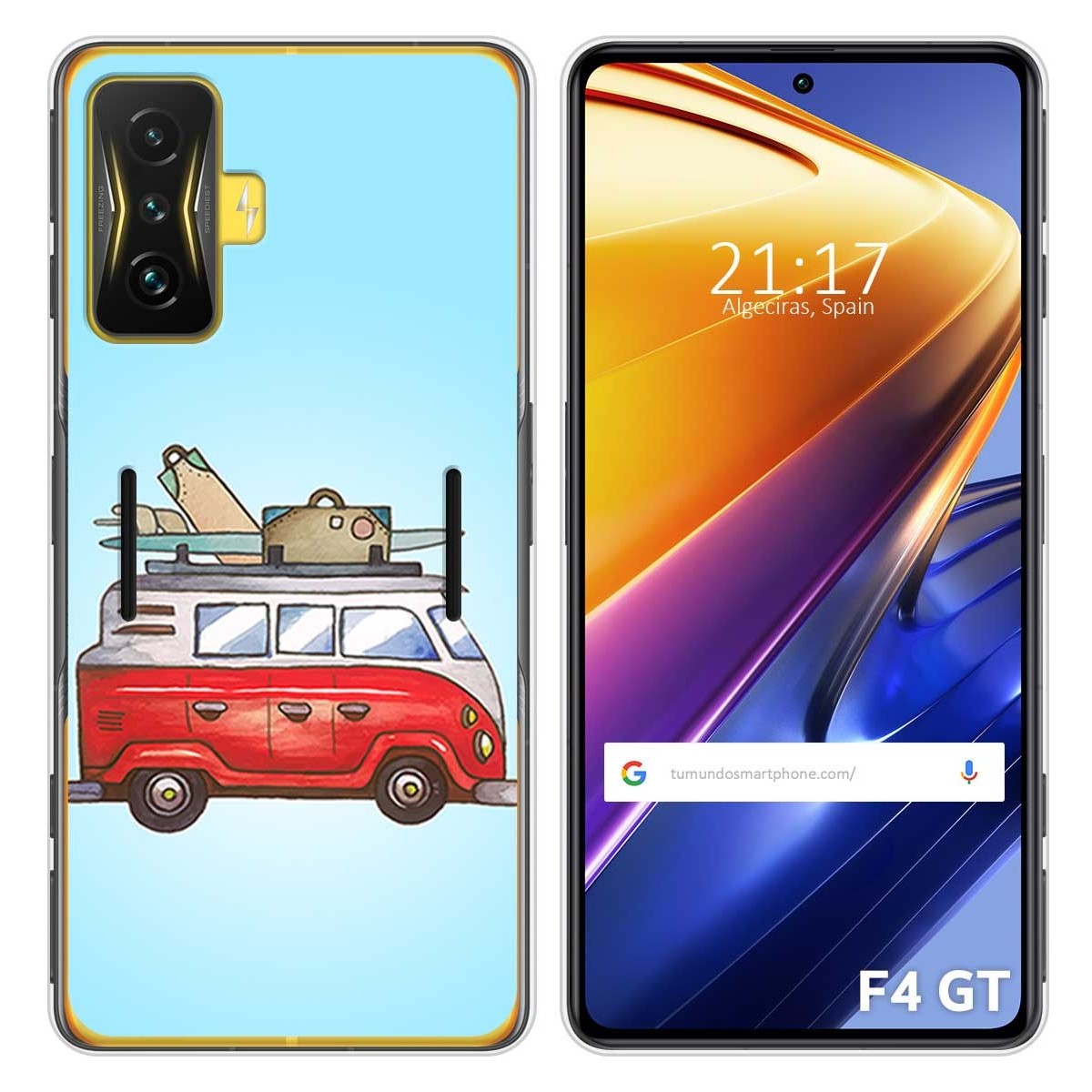 Funda Silicona para Xiaomi POCO F4 GT 5G diseño Furgoneta Dibujos