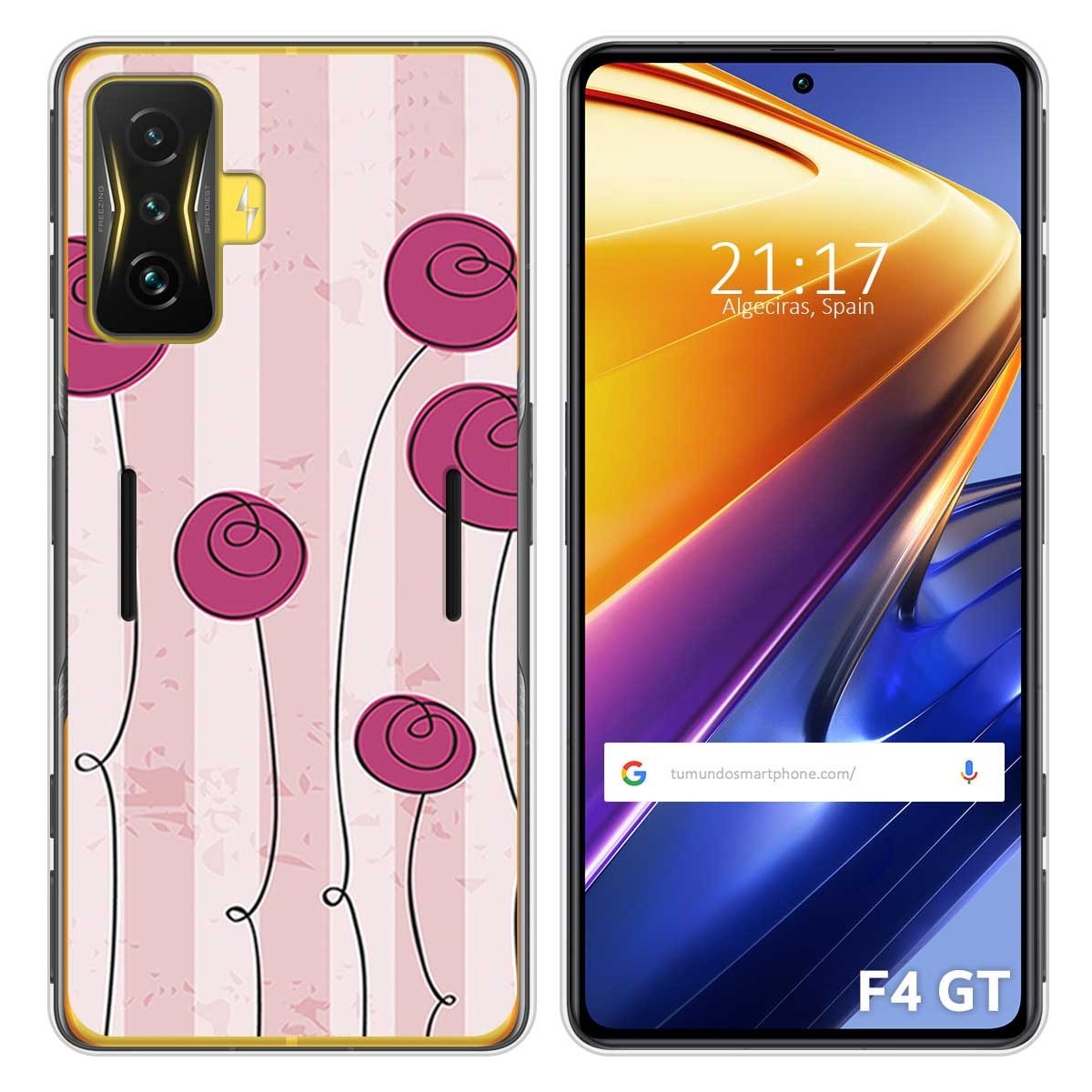 Funda Silicona para Xiaomi POCO F4 GT 5G diseño Flores Vintage Dibujos