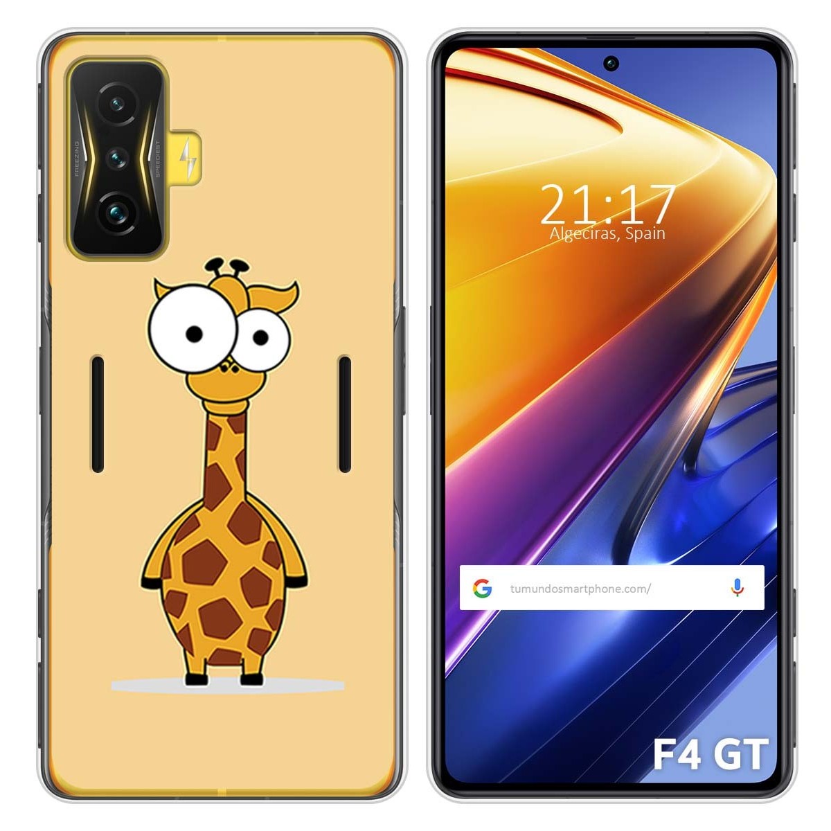 Funda Silicona para Xiaomi POCO F4 GT 5G diseño Jirafa Dibujos