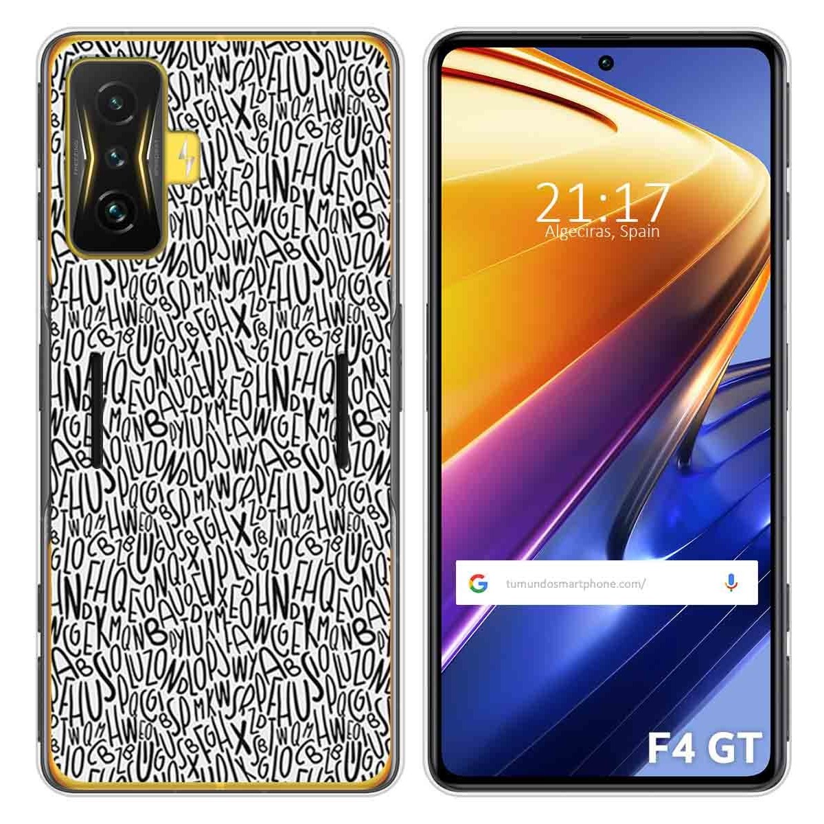 Funda Silicona para Xiaomi POCO F4 GT 5G diseño Letras Dibujos