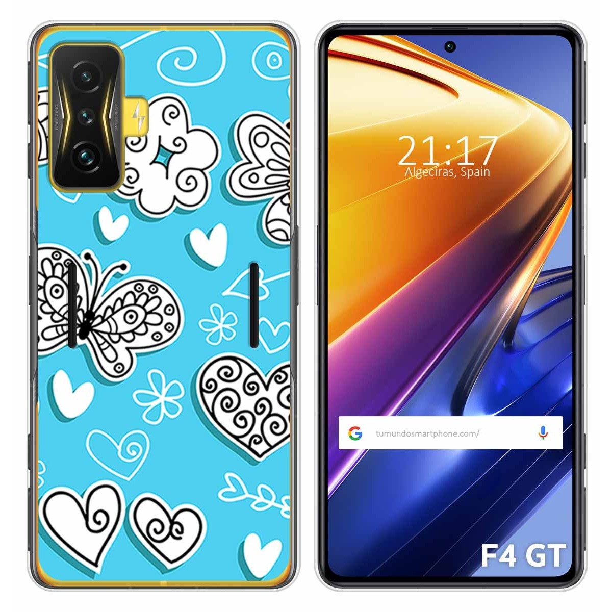 Funda Silicona para Xiaomi POCO F4 GT 5G diseño Mariposas Dibujos
