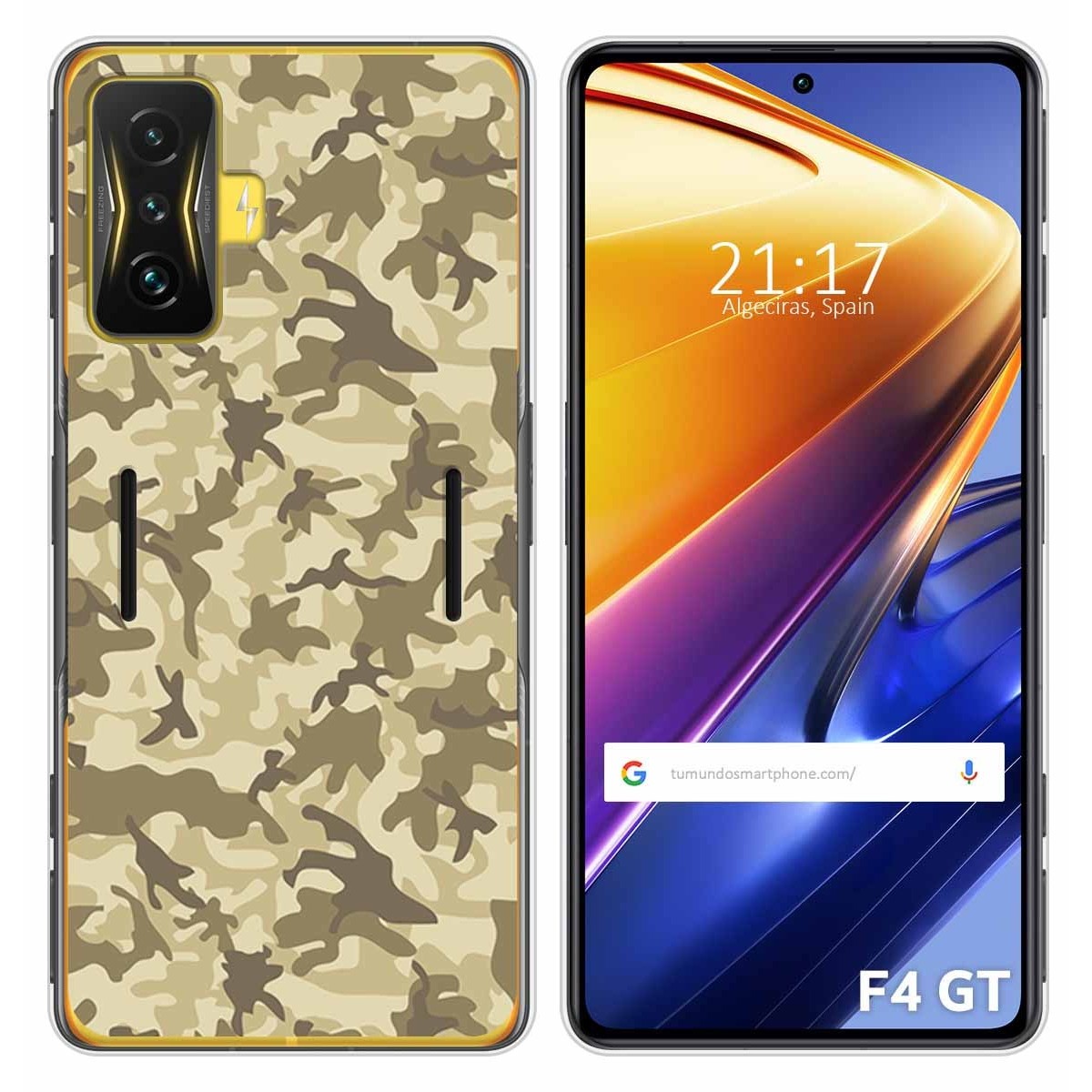 Funda Silicona para Xiaomi POCO F4 GT 5G diseño Sand Camuflaje Dibujos
