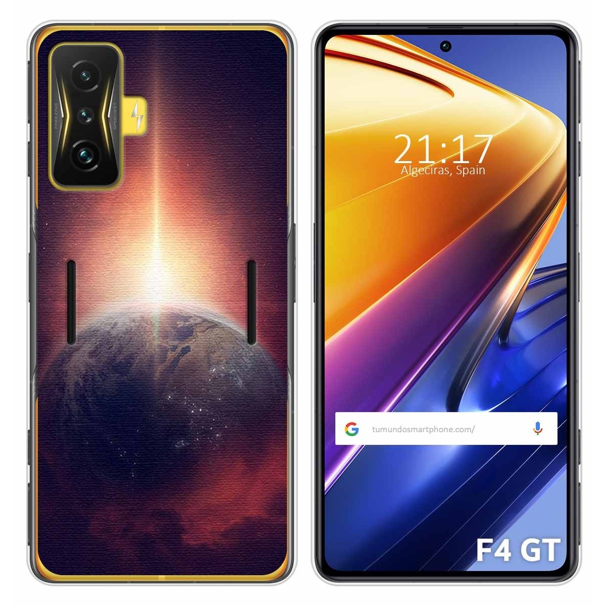 Funda Silicona para Xiaomi POCO F4 GT 5G diseño Tierra Dibujos