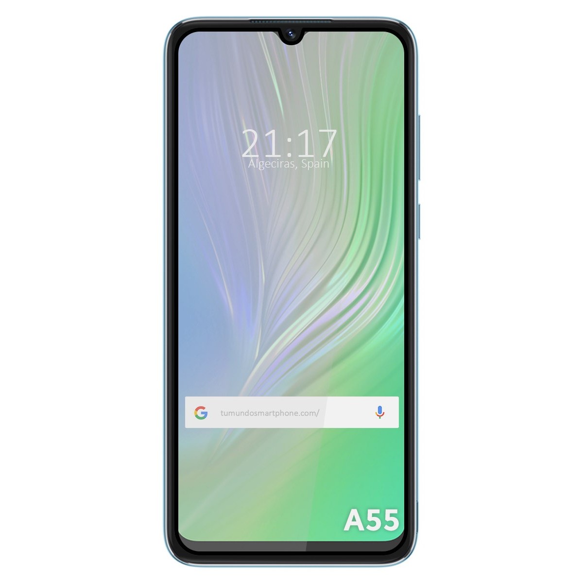 Protector Cristal Templado Completo 5D Full Glue Negro para Blackview A55 Vidrio