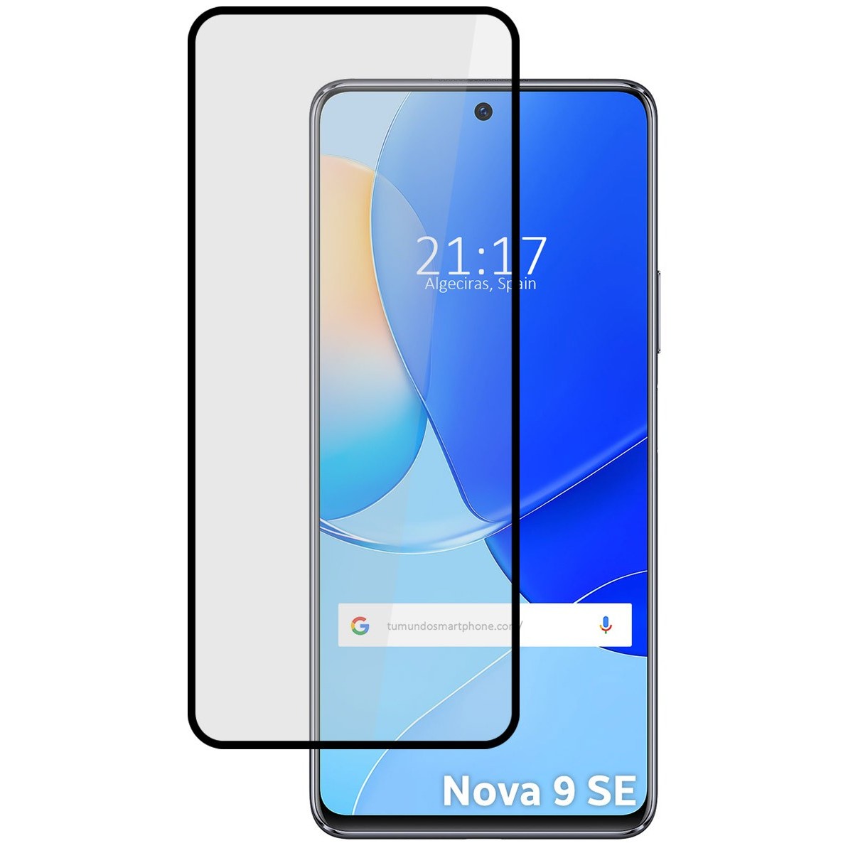 Protector Cristal Templado Completo 5D Full Glue Negro para Huawei Nova 9 SE Vidrio