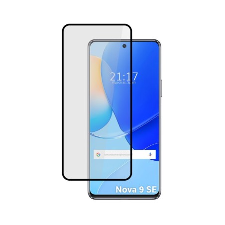 Protector Cristal Templado Completo 5D Full Glue Negro para Huawei Nova 9 SE Vidrio