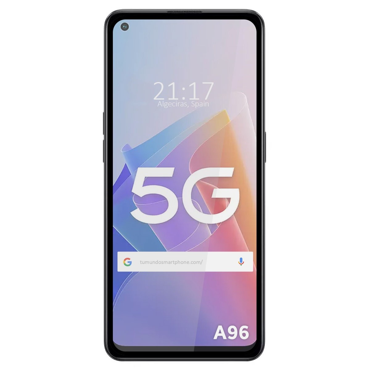 Protector Cristal Templado Completo 5D Full Glue Negro para Oppo A96 5G Vidrio