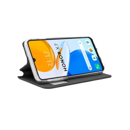 Funda Libro Soporte con Ventana para Huawei Honor X7 color Negra