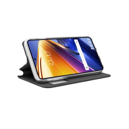 Funda Libro Soporte con Ventana para Xiaomi POCO F4 GT 5G color Negra