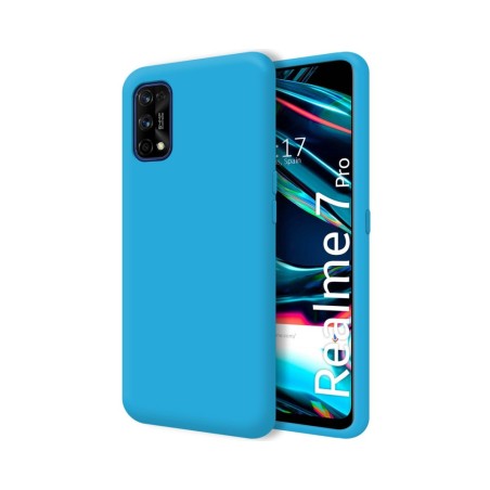 Funda Silicona Líquida Ultra Suave para Realme 7 Pro color Azul