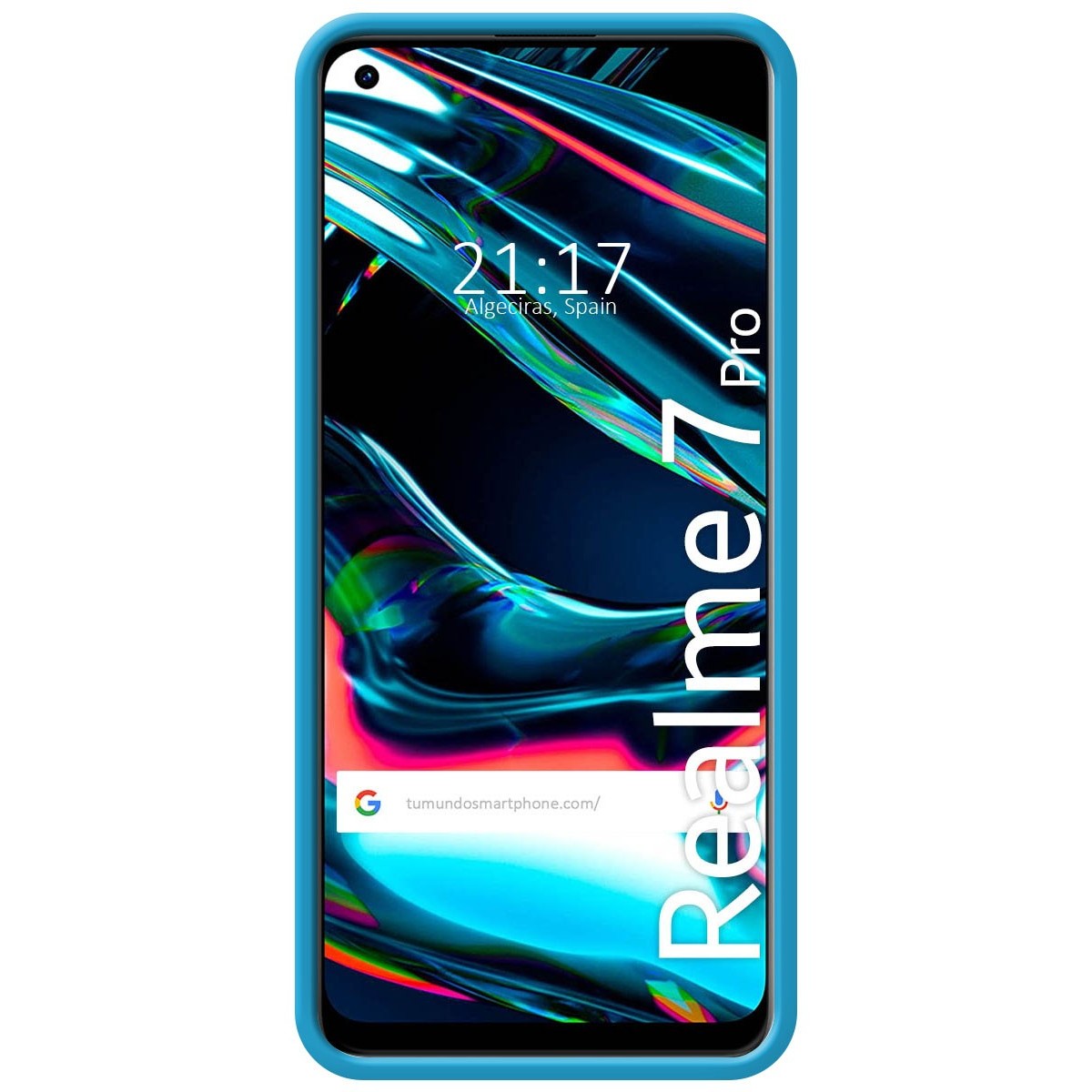 Funda Silicona Líquida Ultra Suave para Realme 7 Pro color Azul
