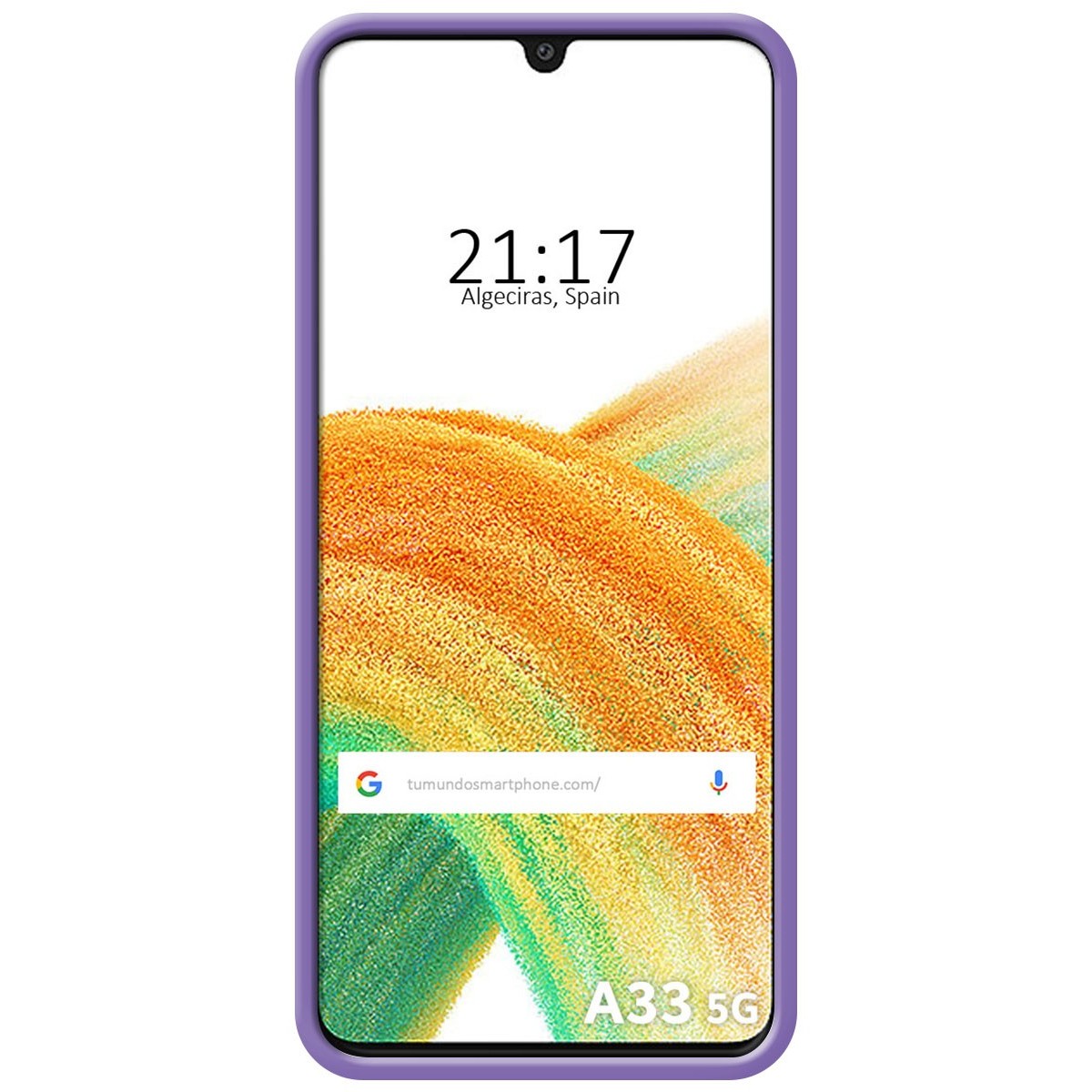 Funda Silicona Líquida Ultra Suave para Samsung Galaxy A33 5G Color Morada