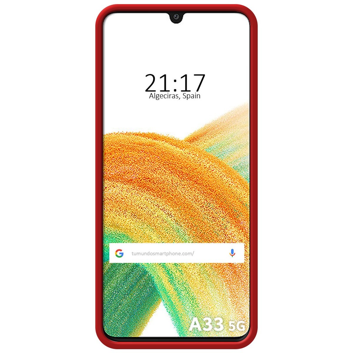 Funda Silicona Líquida Ultra Suave para Samsung Galaxy A33 5G Color Roja