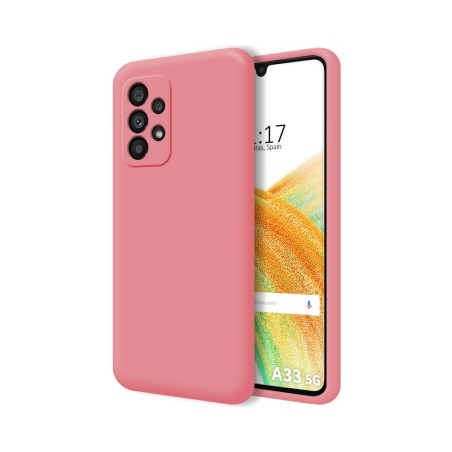 Funda Silicona Líquida Ultra Suave para Samsung Galaxy A33 5G Color Rosa