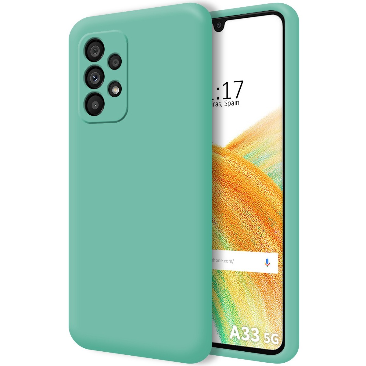 Funda Silicona Líquida Ultra Suave para Samsung Galaxy A33 5G Color Verde
