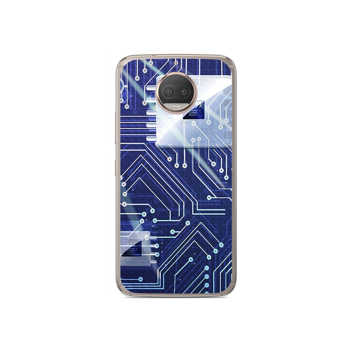 Funda Gel Tpu para Motorola Moto G5S Plus Diseño Circuito Dibujos