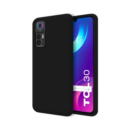 Funda Silicona Líquida Ultra Suave para TCL 30 / 30 5G / 30 Plus Color Negra