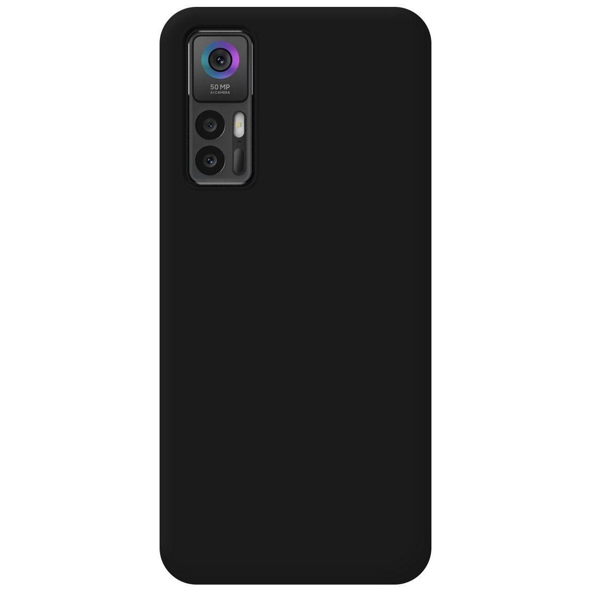 Funda Silicona Líquida Ultra Suave para TCL 30 / 30 5G / 30 Plus Color Negra