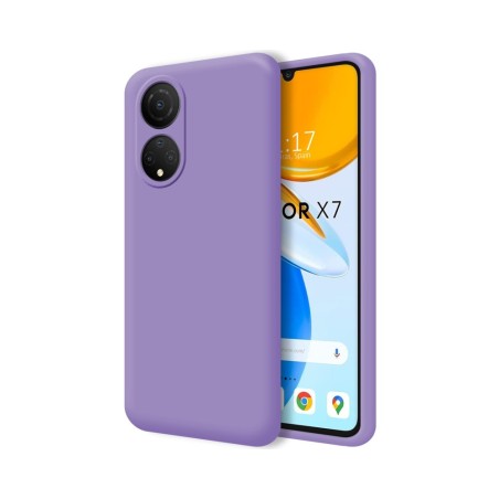 Funda Silicona Líquida Ultra Suave para Huawei Honor X7 color Morada