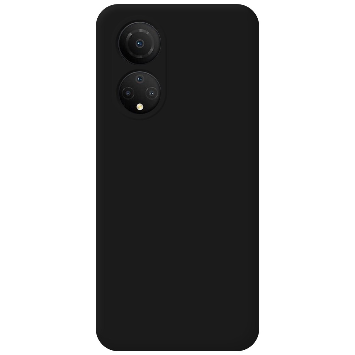 Funda Silicona Líquida Ultra Suave para Huawei Honor X7 color Negra